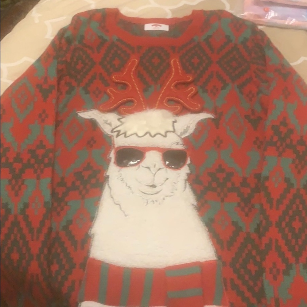 Ugly llama Christmas sweater